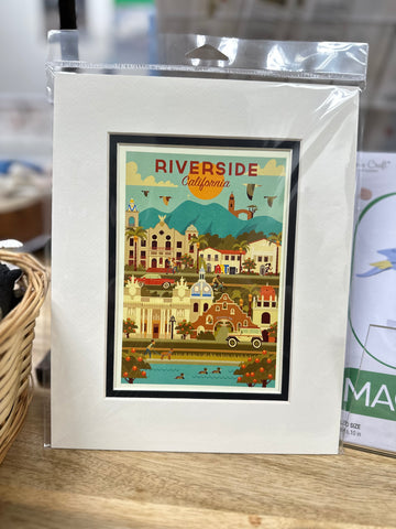 Riverside, California - Geometric 8x10 Matted Print