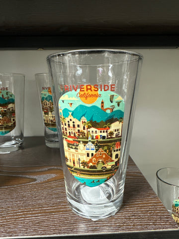 Riverside, California - 16 oz. Pub Glass