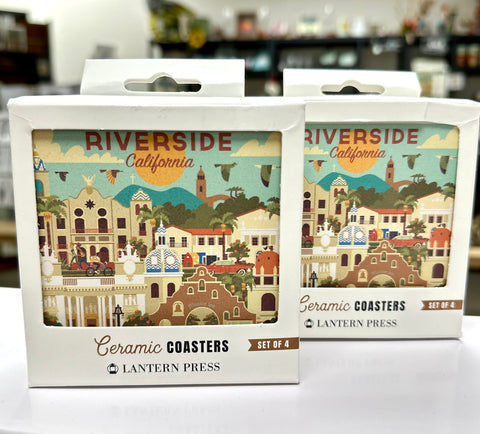 Riverside, California - Geometric Coaster Pack Set of 4