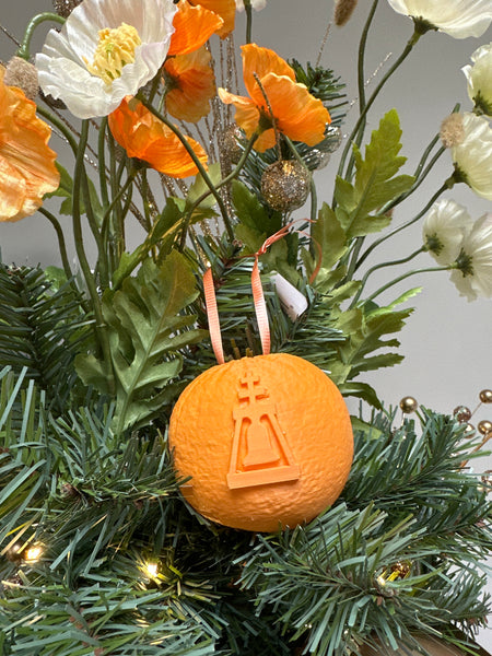 3D Print Orange Raincross Ornament