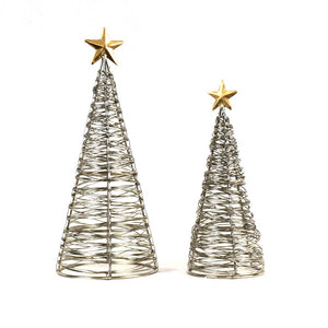 Gold Star Wrapped Wire Trees